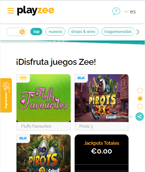 Aplicación móvil Playzee 