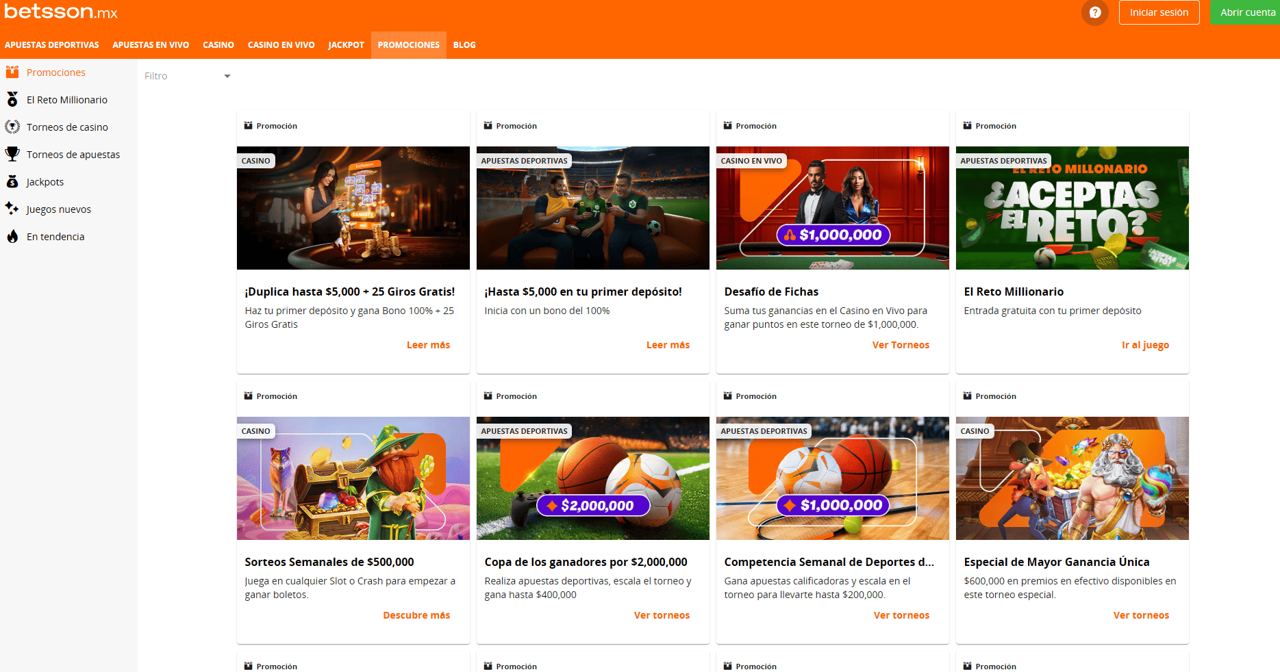 Betsson casino online en México: Bonos y ofertas